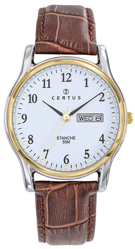 Certus 611302 Mens Brown Leather Strap - Κοσμηματοπωλείο Goldy