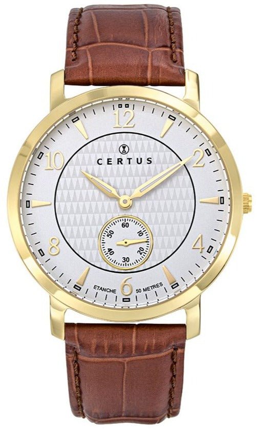 Certus 612375 Brown Leather Strap - Κοσμηματοπωλείο Goldy