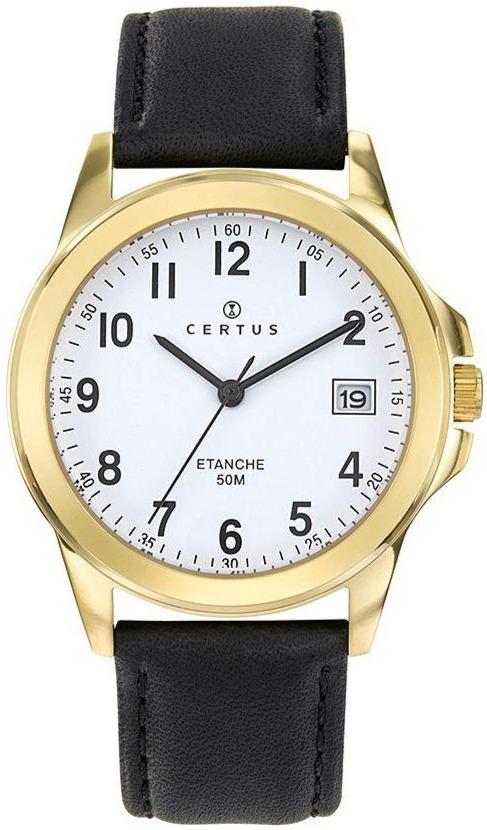 Certus 612384 Black Leather Strap - Κοσμηματοπωλείο Goldy