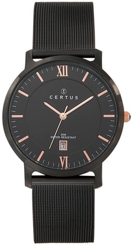 Certus 616428 Black Stainless Steel Bracelet - Κοσμηματοπωλείο Goldy