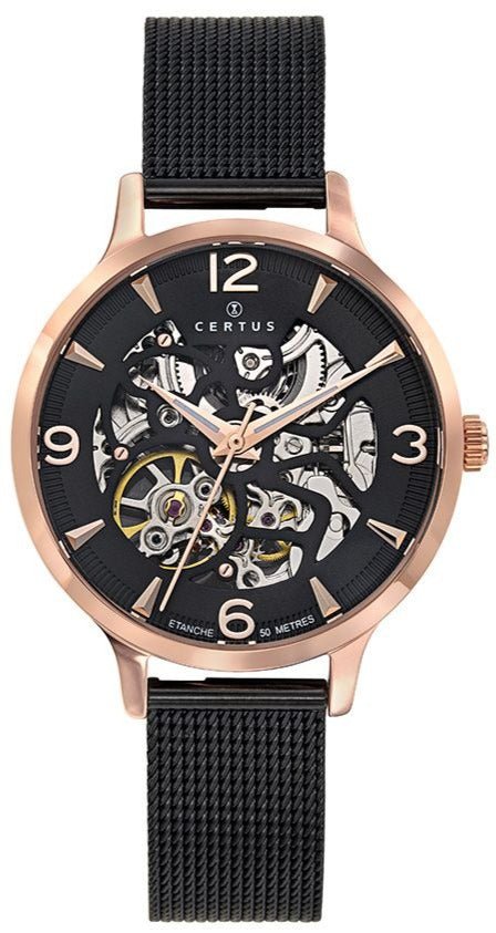 Certus 630682 Automatic Black Stainless Steel Bracelet - Κοσμηματοπωλείο Goldy