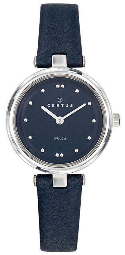 Certus 644441 Black Leather Strap - Κοσμηματοπωλείο Goldy