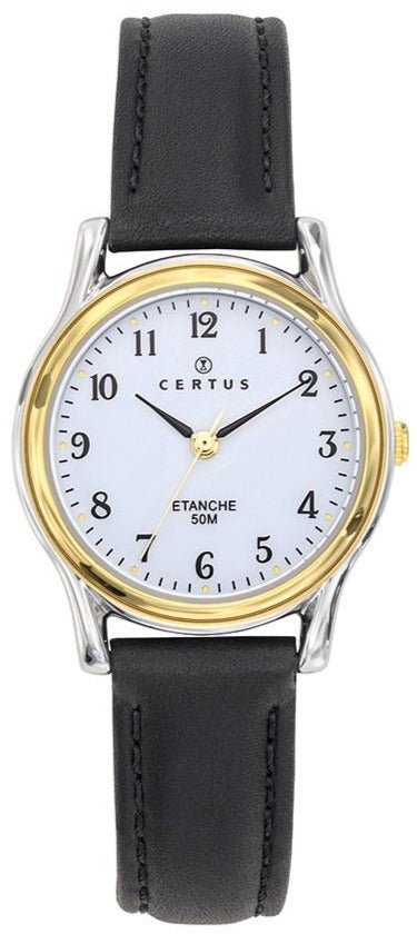 Certus 645367 Black Leather Strap - Κοσμηματοπωλείο Goldy