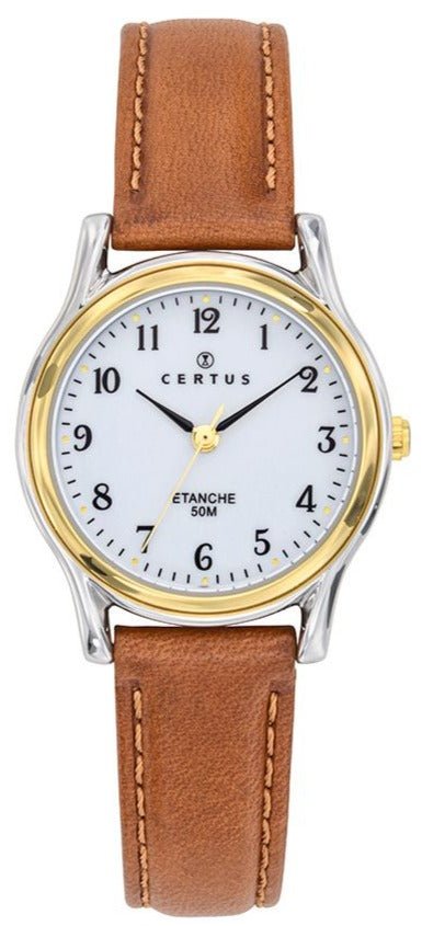 Certus 645368 Brown Leather Strap - Κοσμηματοπωλείο Goldy