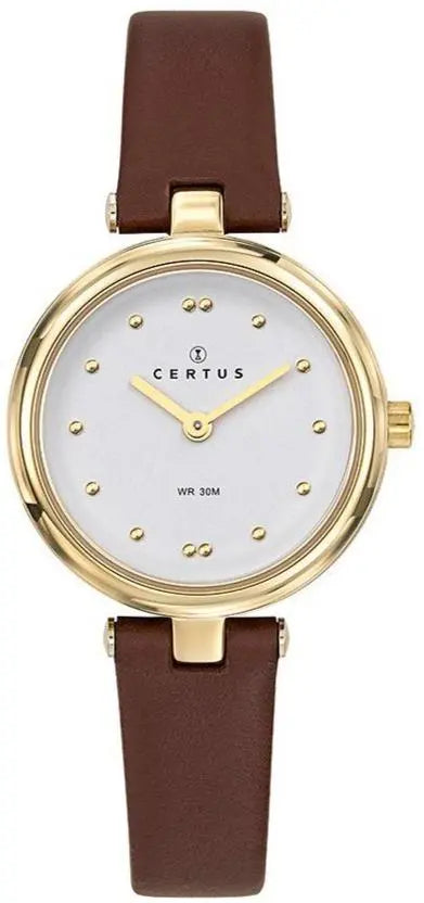 Certus 646259 Brown Leather Strap - Κοσμηματοπωλείο Goldy