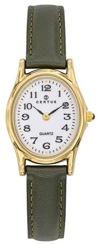 Certus 646447 Khaki Leather Strap - Κοσμηματοπωλείο Goldy