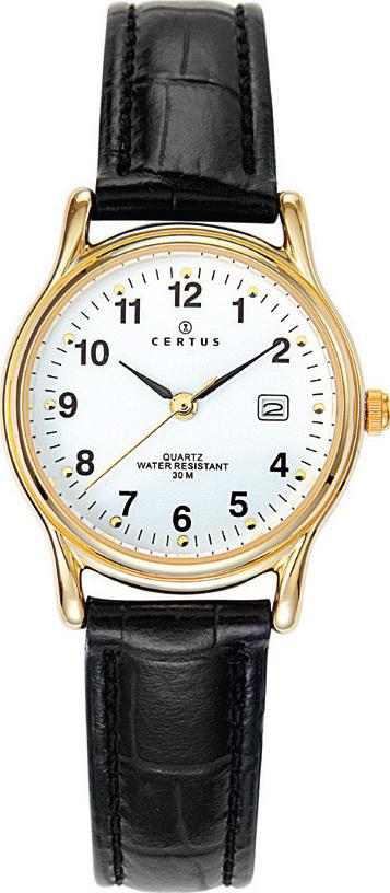 Certus 646500 Black Leather Strap - Κοσμηματοπωλείο Goldy