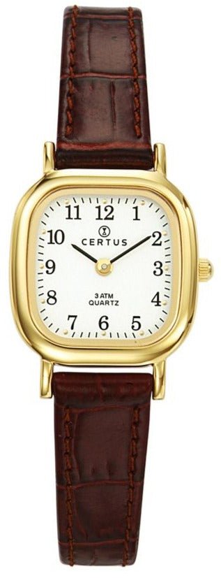 Certus 646523 Brown Leather Strap - Κοσμηματοπωλείο Goldy