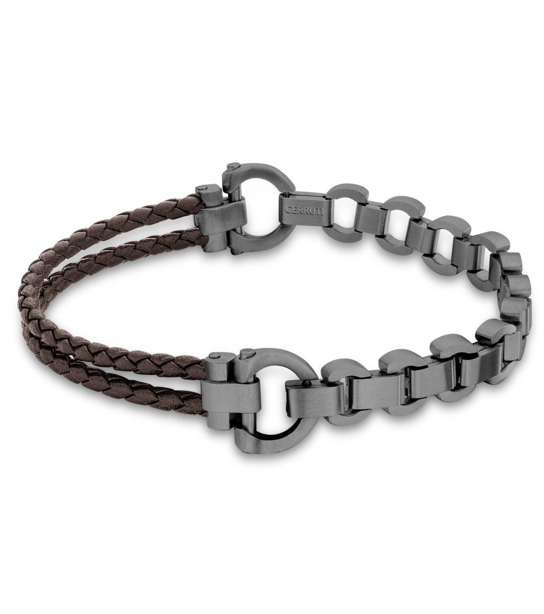 Leather bracelet Cerruti Black in Leather - 19535594