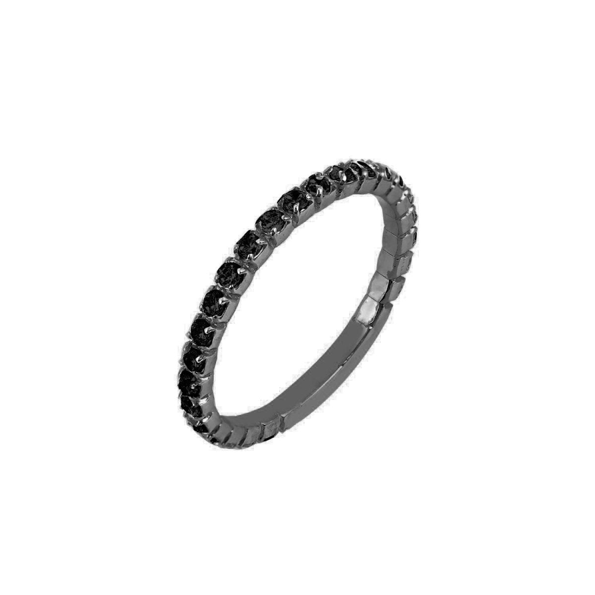 Δαχτυλίδι G2636B Σειρέ Μαύρο Χρυσό 14ct με Ζιργκόν - Κοσμηματοπωλείο Goldy