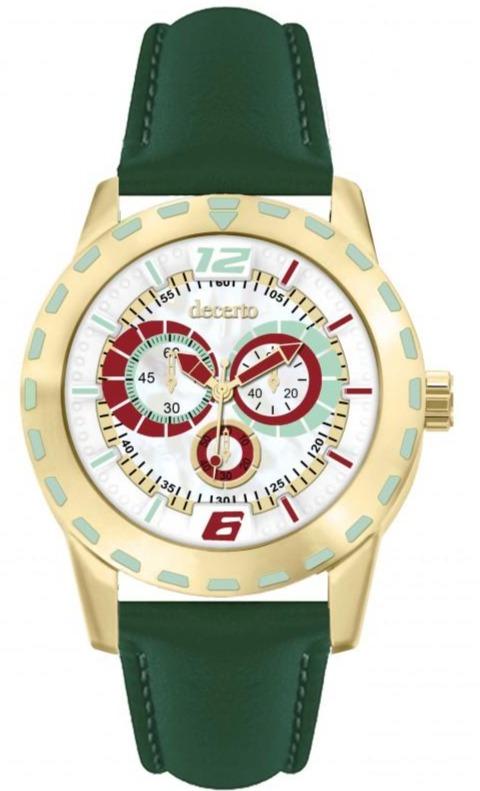 Decerto 1111QG-20 Flirty Green Leather Strap - Κοσμηματοπωλείο Goldy