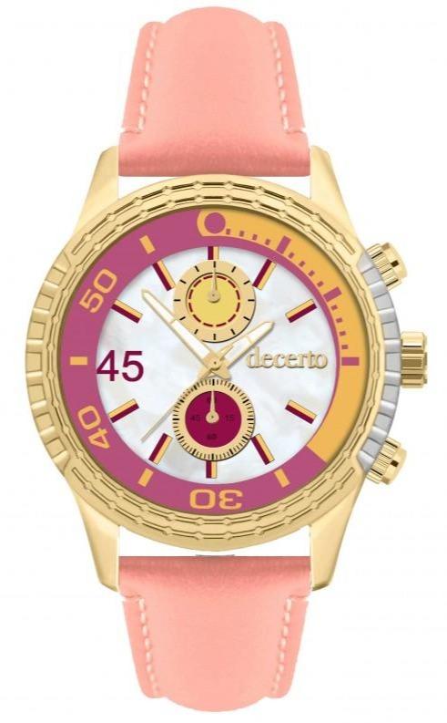 Decerto Q1010-25 Ice Lolly Pink Leather Strap - Κοσμηματοπωλείο Goldy