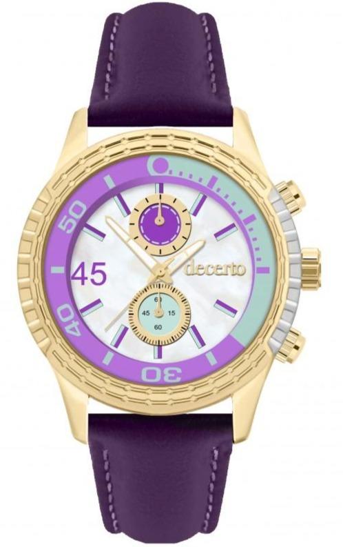 Decerto Q1010-46 Ice Lolly Purple Leather Strap - Κοσμηματοπωλείο Goldy