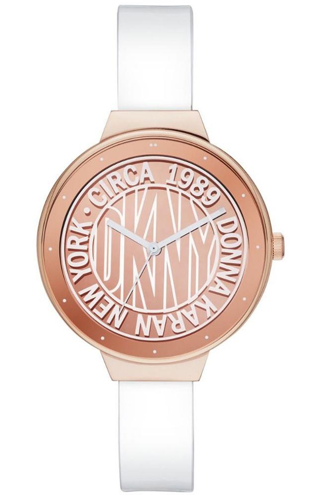 DKNY NY2802 Astoria White Leather Strap - Κοσμηματοπωλείο Goldy