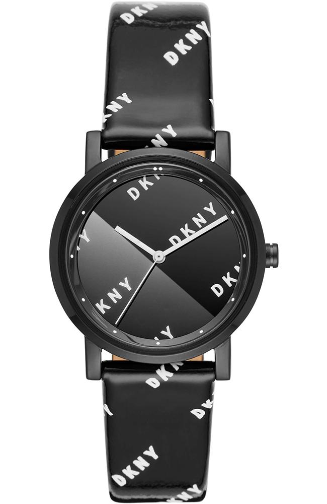 DKNY NY2805 Soho Black Leather Strap - Κοσμηματοπωλείο Goldy