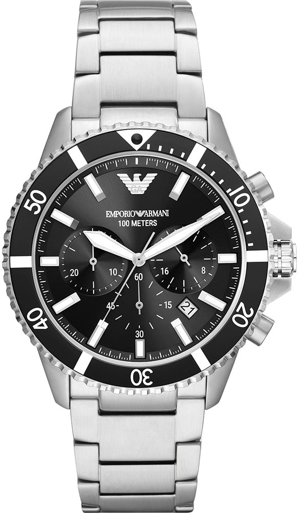 Emporio Armani AR11360 Diver Chrono Stainless Steel - Κοσμηματοπωλείο Goldy