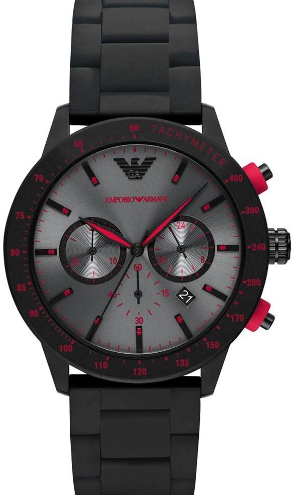 Emporio Armani AR11392 Black Steel Bracelet Chronograph - Κοσμηματοπωλείο Goldy