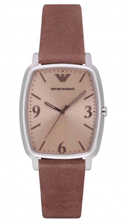 Emporio Armani AR2489 Epsilon Brown Leather Strap - Κοσμηματοπωλείο Goldy