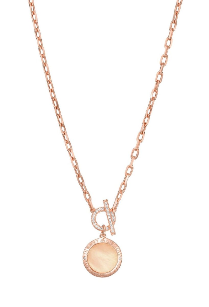 Emporio Armani EG3543221 Rose Gold Plated Silver Bow Necklace