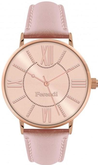 Ferendi 1840R-35 Comely Pink Leather Strap - Κοσμηματοπωλείο Goldy