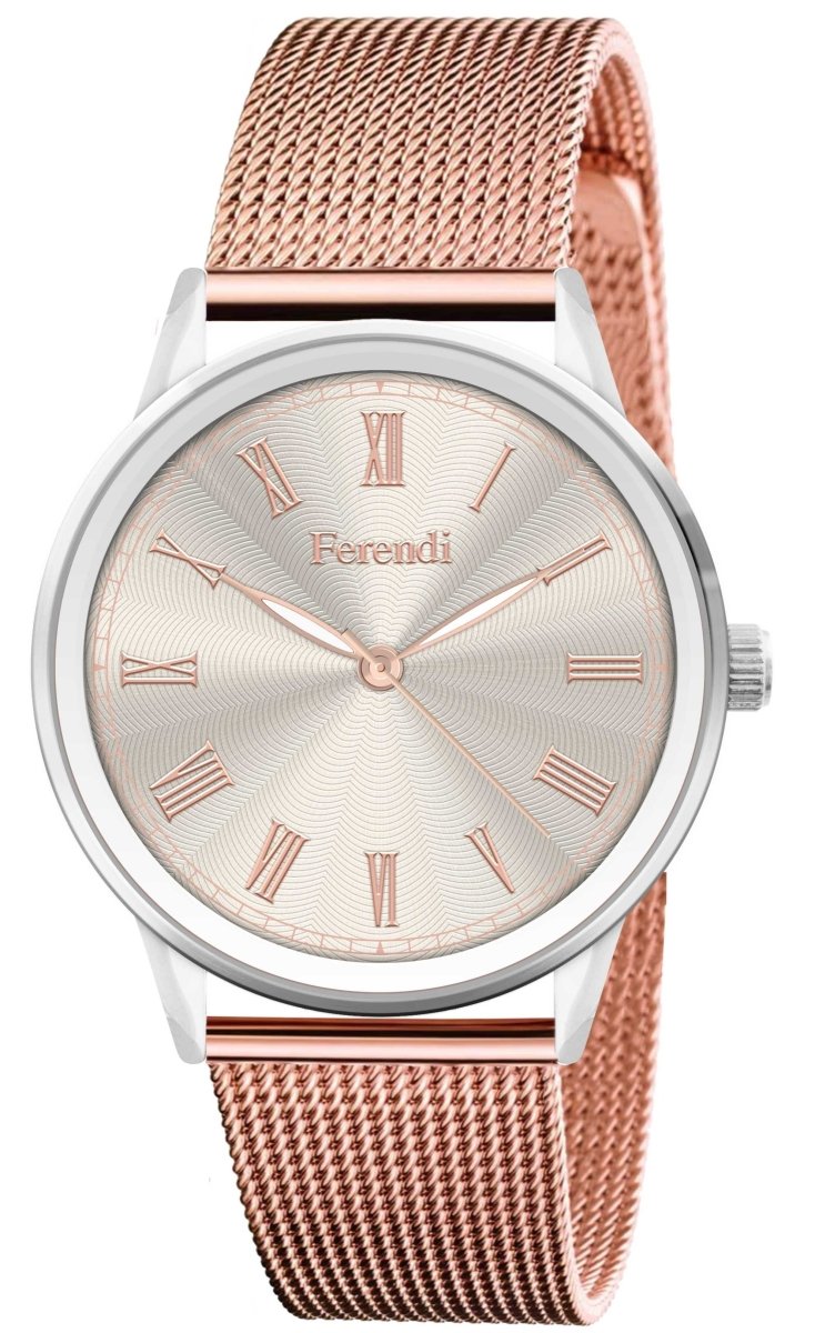 Ferendi 2101R-123 Luster Rose Gold Stainless Steel Bracelet - Κοσμηματοπωλείο Goldy