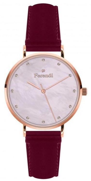 Ferendi 3620-49 Pink Sea Red Leather Strap - Κοσμηματοπωλείο Goldy