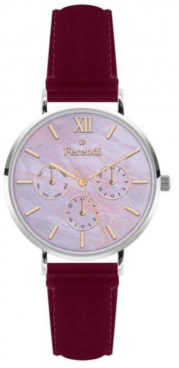 Ferendi 3620-59 Rainbow Red Leather Strap - Κοσμηματοπωλείο Goldy