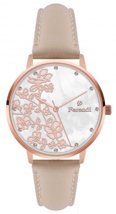 Ferendi 3820R-33 Blossom Beige Leather Strap - Κοσμηματοπωλείο Goldy