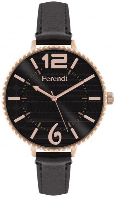 Ferendi 7460R-11 Black Leather Strap - Κοσμηματοπωλείο Goldy