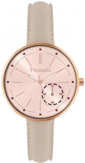 Ferendi 8945-43 Roseate Beige Leather Strap - Κοσμηματοπωλείο Goldy