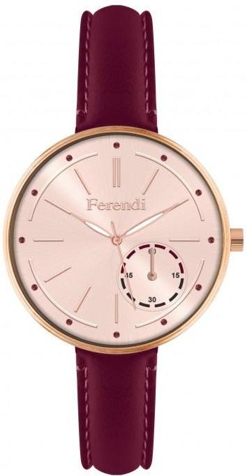 Ferendi 8945-49 Roseate Red Leather Strap - Κοσμηματοπωλείο Goldy