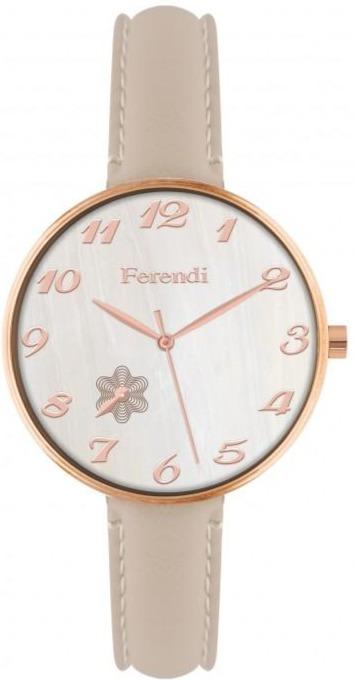 Ferendi 8945-53 Lasting Beauty Beige Leather Strap - Κοσμηματοπωλείο Goldy