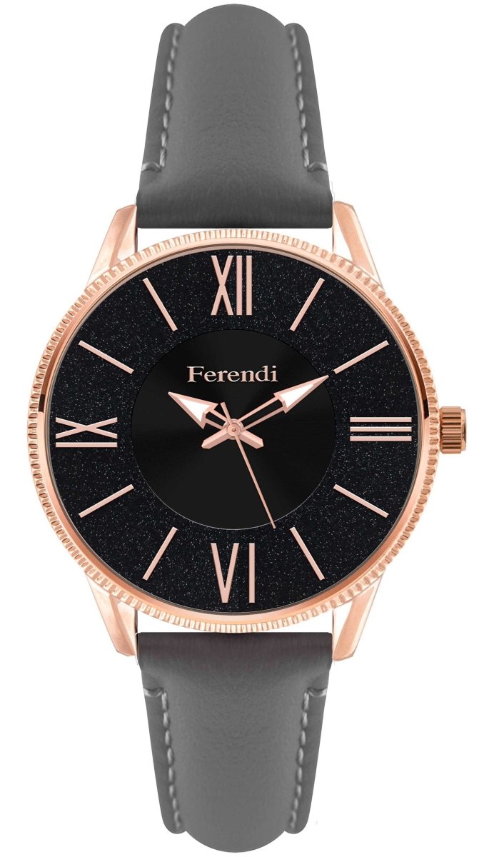 Ferendi FE7160-16 Escale Grey Leather Strap - Κοσμηματοπωλείο Goldy