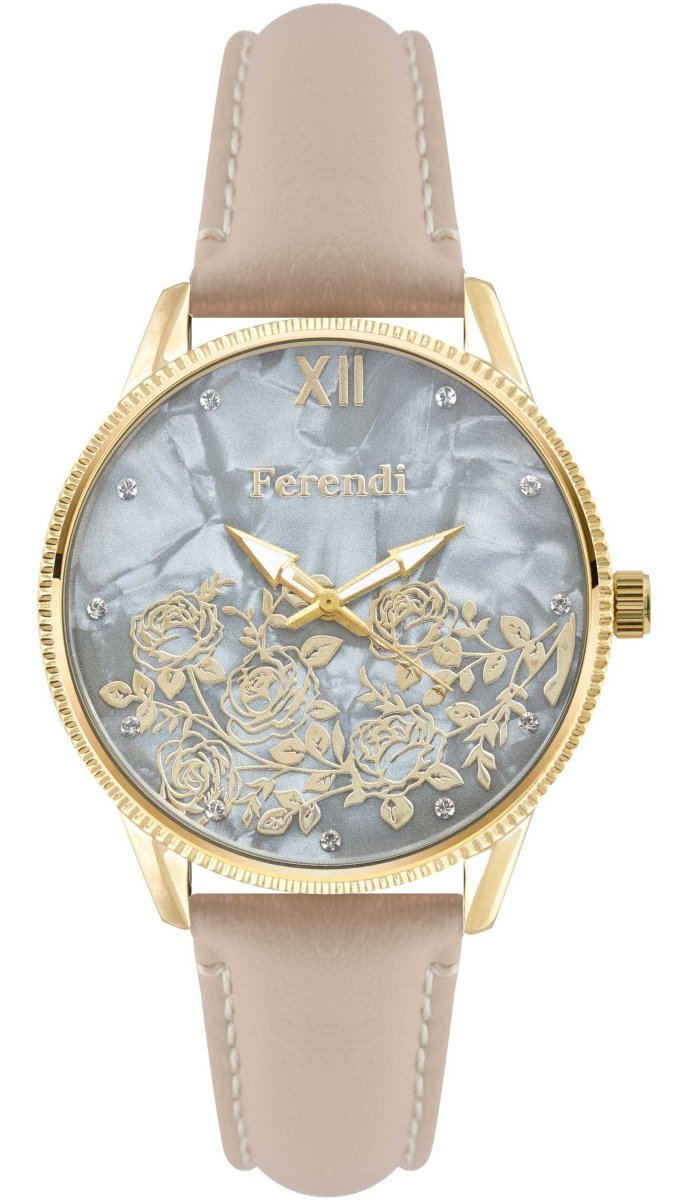 Ferendi FE7160-53 Posy Beige Leather Strap - Κοσμηματοπωλείο Goldy