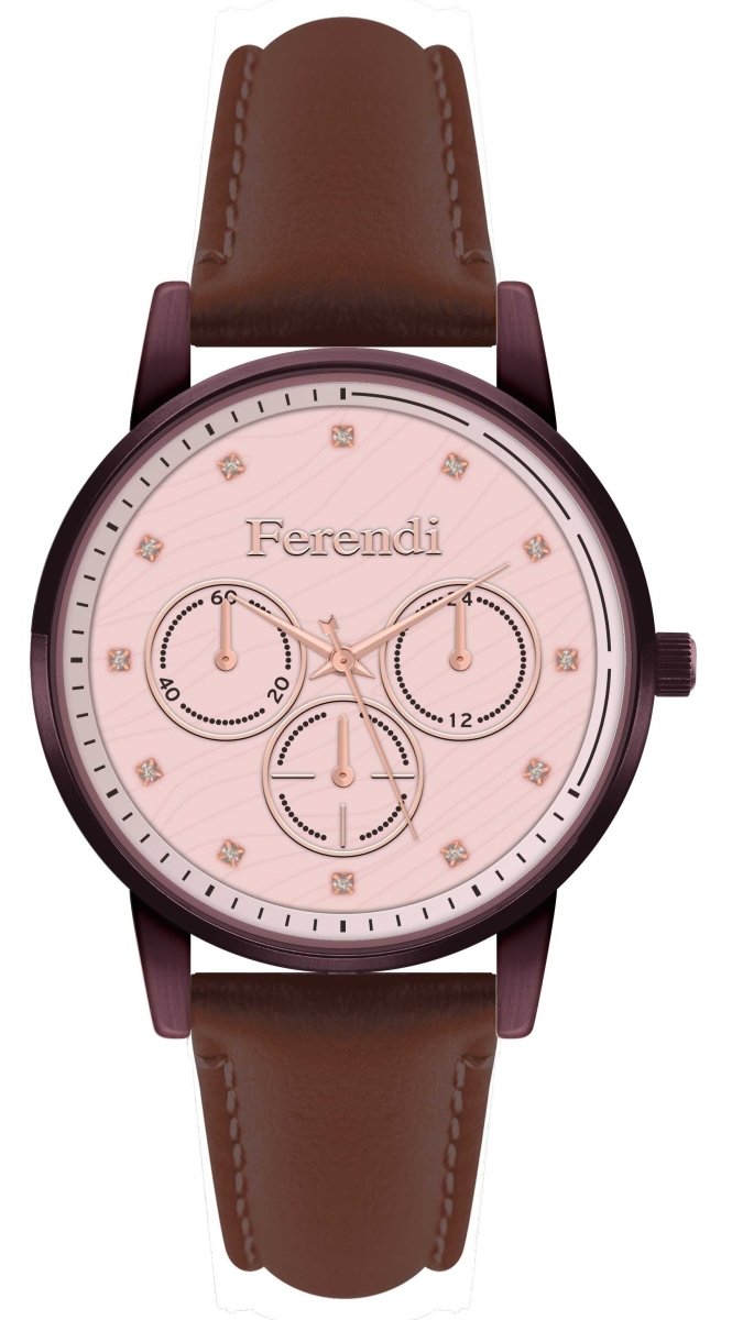 Ferendi FE8448BR-88 Elle Brown Leather Strap - Κοσμηματοπωλείο Goldy