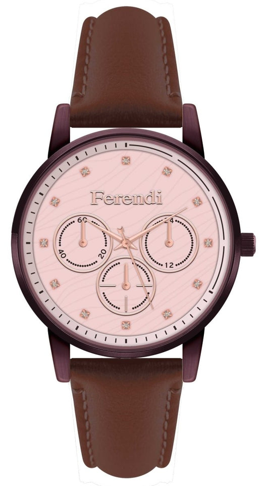 Ferendi FE8448BR-88 Elle Brown Leather Strap - Κοσμηματοπωλείο Goldy