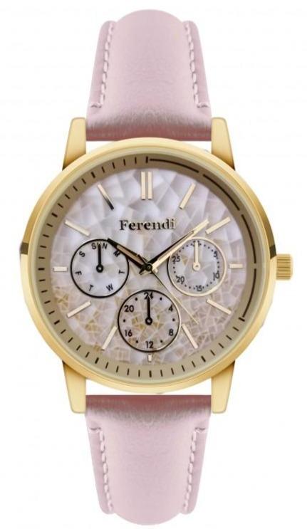 Ferendi FE8448G-55 Infinity Pink Leather Strap - Κοσμηματοπωλείο Goldy