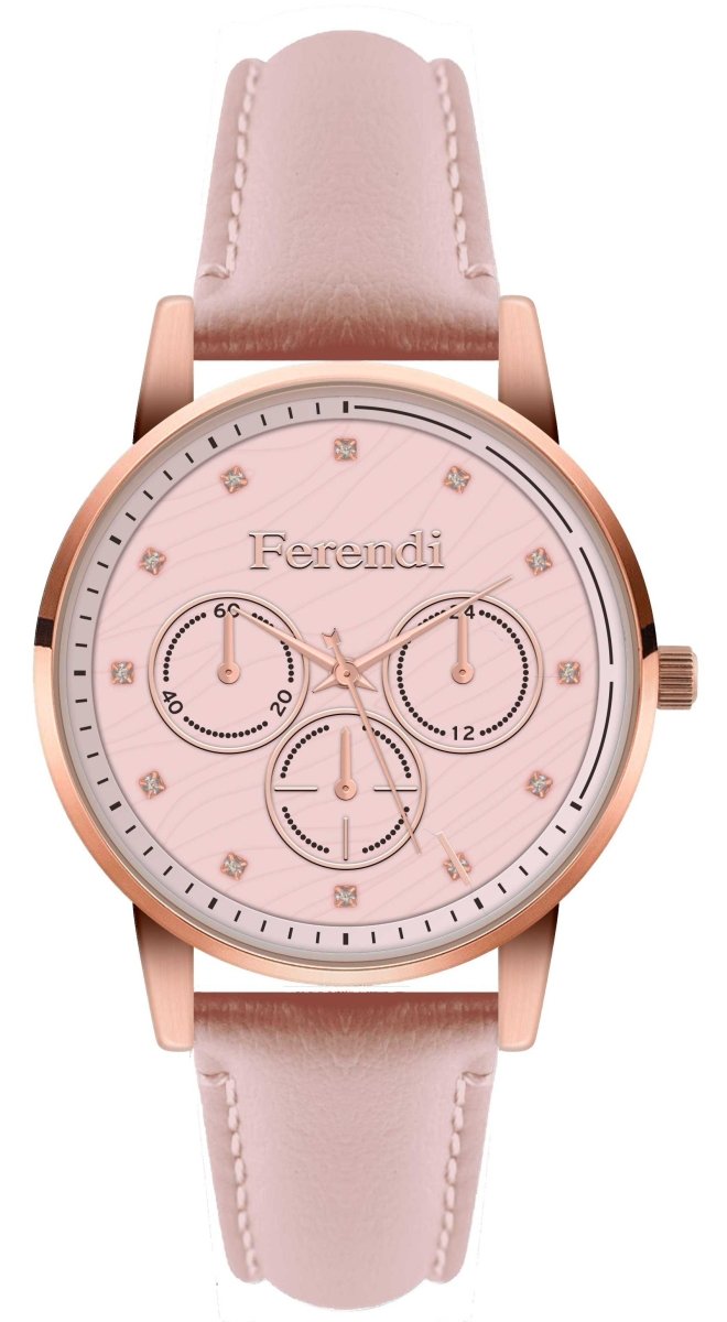 Ferendi FE8448R-85 Elle Pink Leather Strap - Κοσμηματοπωλείο Goldy