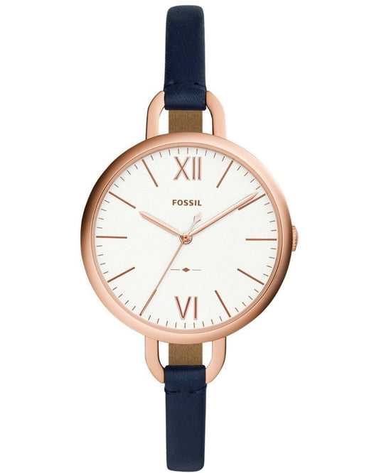 FOSSIL ES4355 Annette Blue Leather Strap - Κοσμηματοπωλείο Goldy