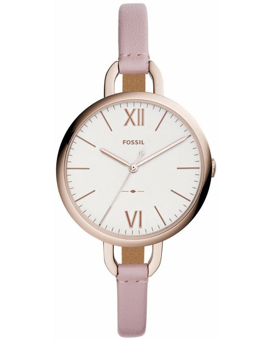 FOSSIL ES4356 Annette Pink Leather Strap - Κοσμηματοπωλείο Goldy
