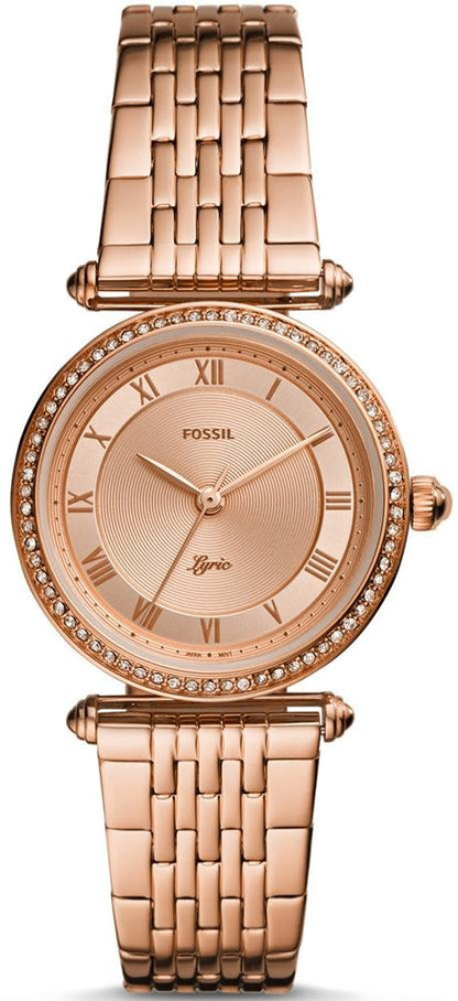 FOSSIL ES4711 Lyric Rose Gold Stainless Steel Bracelet - Κοσμηματοπωλείο Goldy