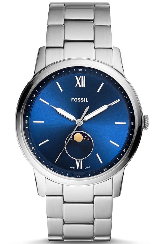 FOSSIL FS5618 Minimalist Moonphase Stainless Steel Bracelet - Κοσμηματοπωλείο Goldy