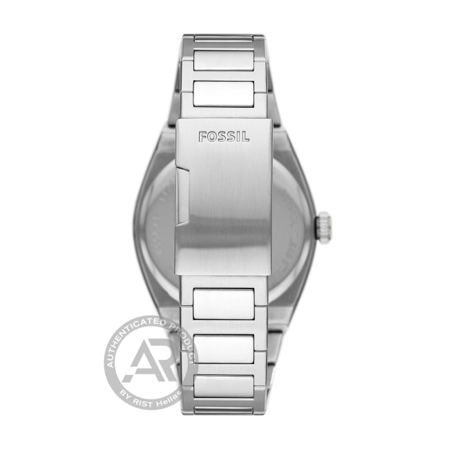 FOSSIL FS5984 Everett Silver Stainless Steel Bracelet - Κοσμηματοπωλείο Goldy