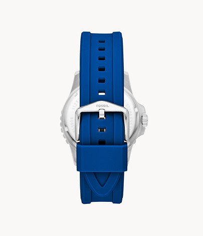 FOSSIL FS5998 Blue Blue Silicon Strap - Κοσμηματοπωλείο Goldy