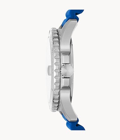 FOSSIL FS5998 Blue Blue Silicon Strap - Κοσμηματοπωλείο Goldy