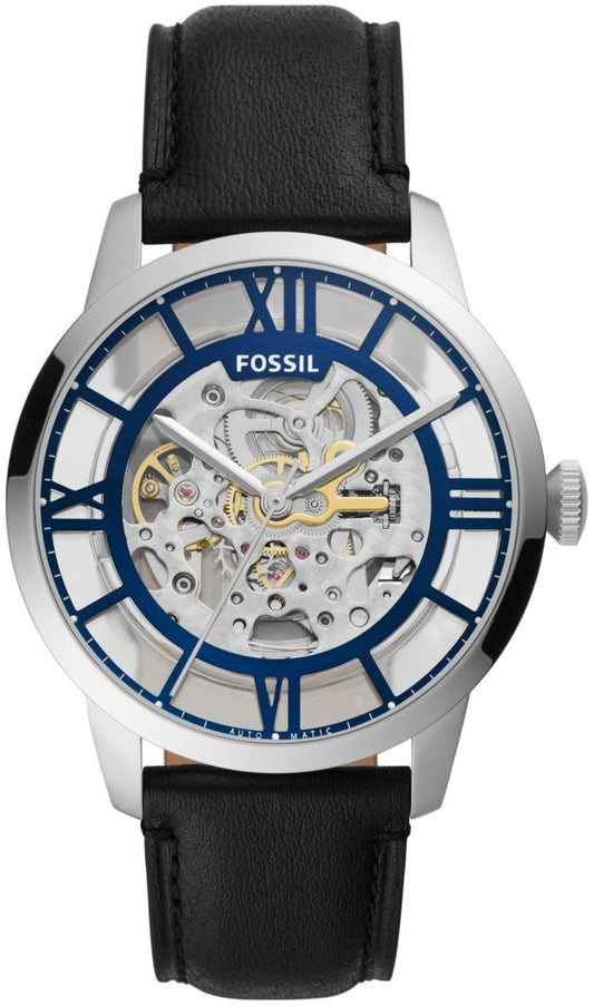 FOSSIL ME3200 Townsman Automatic Black Leather Strap - Κοσμηματοπωλείο Goldy