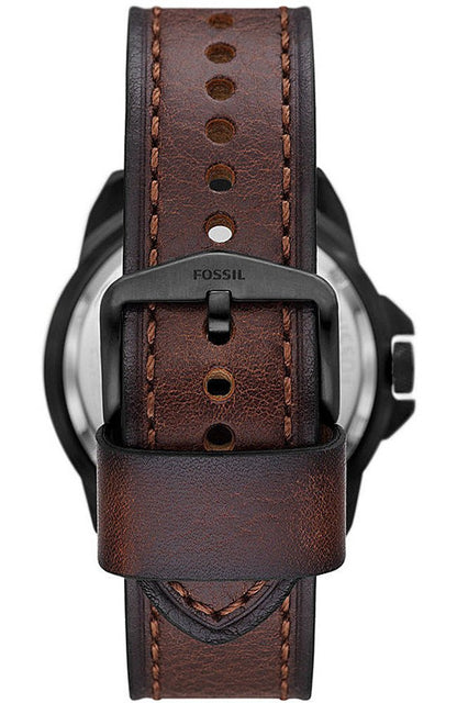 FOSSIL ME3219 Bronson Automatic Brown Leather Strap - Κοσμηματοπωλείο Goldy