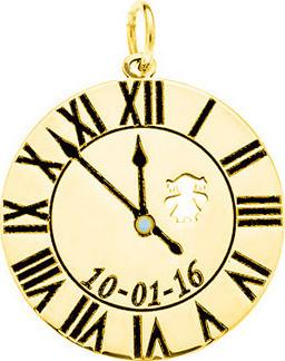 Φυλαχτό PO11040 με Ημερομηνία και Ώρα Γέννησης Χρυσό Κ9 - Κοσμηματοπωλείο Goldy