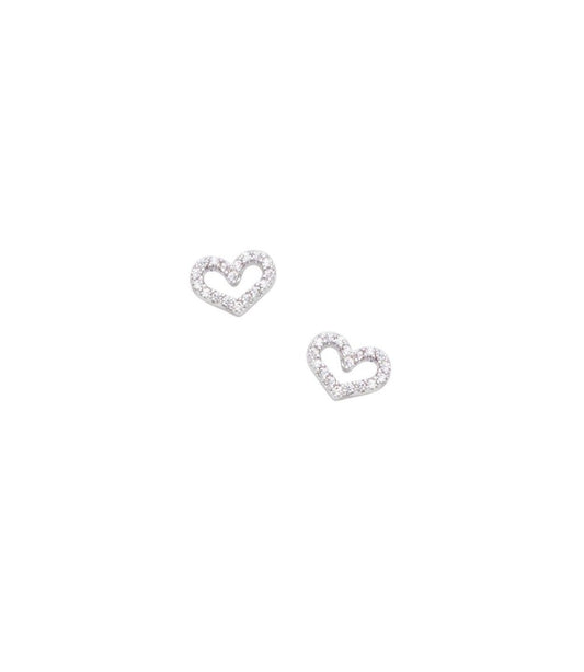 Go Mademoiselle 602501 Σκουλαρίκια Καρδιές από Επιπλατινωμένο Ασήμι - Κοσμηματοπωλείο Goldy