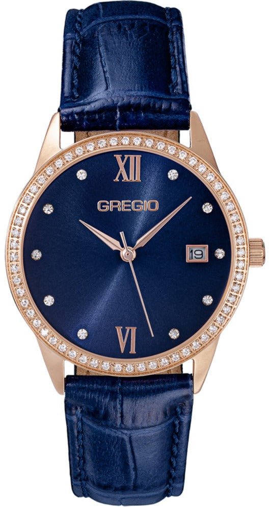 Gregio GR320030 Elise Blue Leather Strap - Κοσμηματοπωλείο Goldy